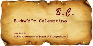 Budnár Celesztina névjegykártya